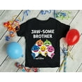 thumbnail image 4 of Big Brother Shirt Baby Shark Birthday Jawsome Brother shirt T-Shirt Black 4T, 4 of 4