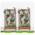 thumbnail image 6 of Raised Garden Bed with Trellies 2 Pack, Outdoor Wooden Planter Box & Plant Stand with Climbing Racks, 6 of 6
