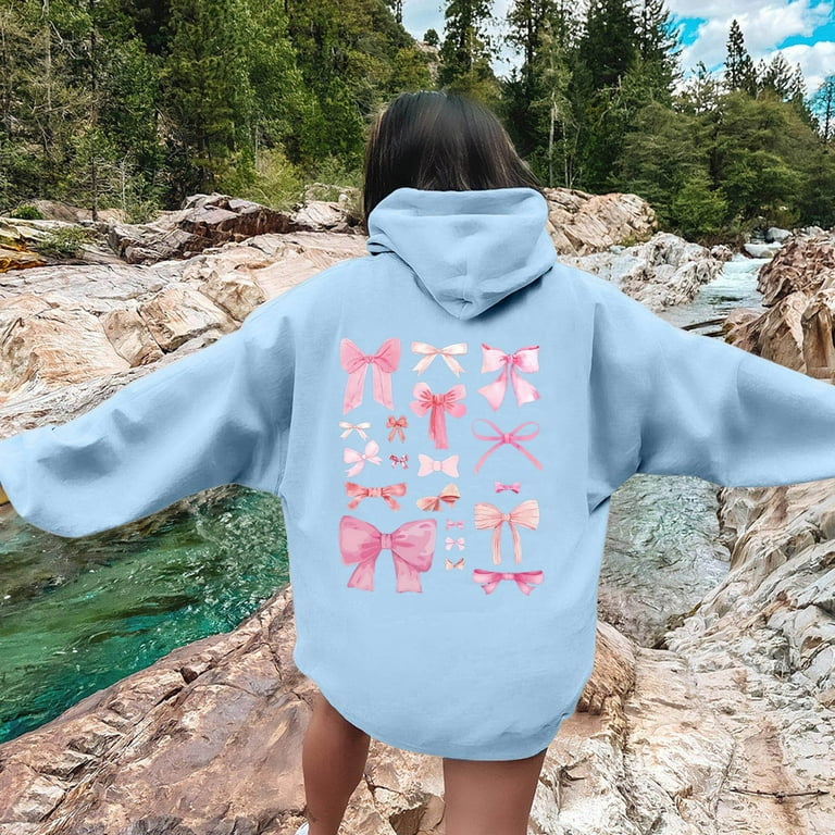 REDARER Cute Hoodies for Women Word Graphic Sweatshirts Vintage Hoodie Trendy Sweatshirts Preppy Clothes Long Sleeve Sweatshirt Tops Full Zip Cute