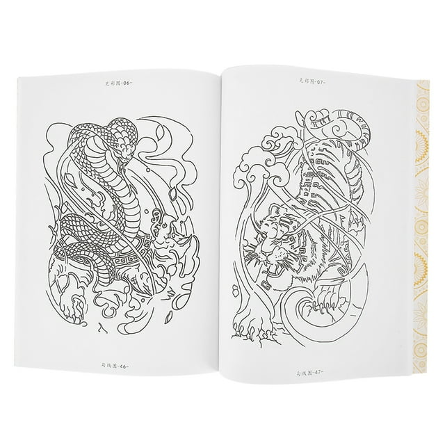 Libro de Práctica de Tatuaje ANGGREK 80 Páginas Liner Shader