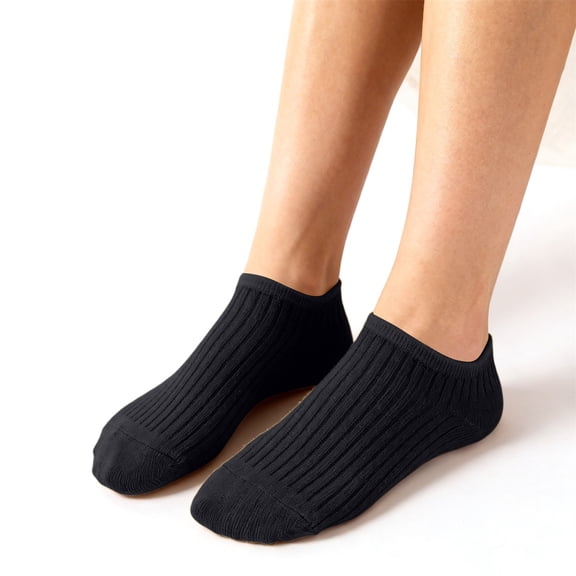 Hot Sales Low Cut Liner Socks Under $2 GIJNRIUIUA Black No-Show Socks Womens Cotton Ankle Socks Cut Socks for Women No Show Socks Casual Socks Non Flat 1Pairs Athletic Socks