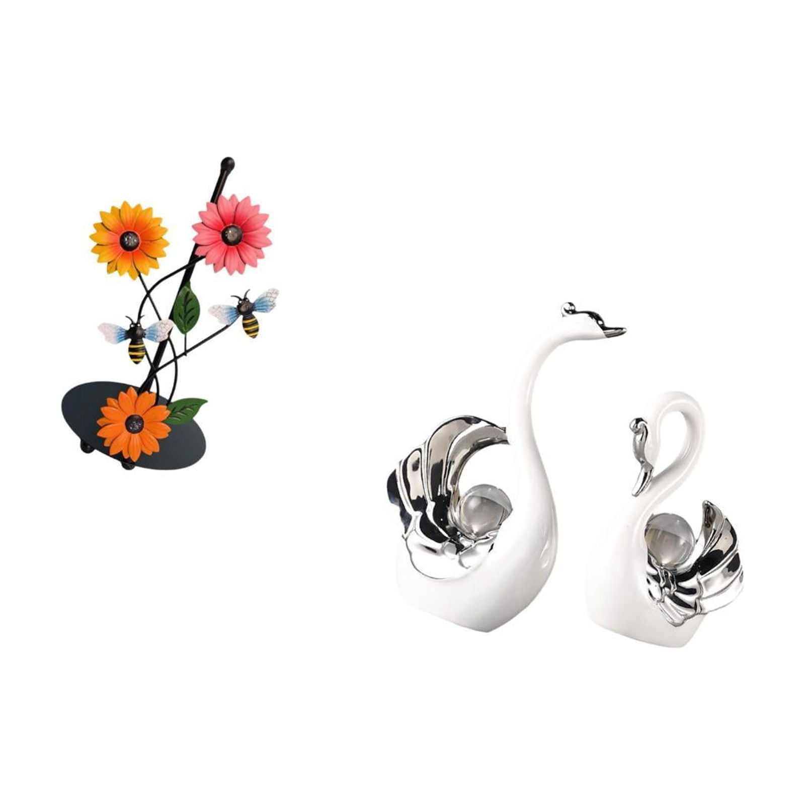 Fiocias Toilet Paper Holder Paper Towel Holder Countertop Swan Statue Modern Ceramic Animals Sculpture Decoration Artistic Iron Ceramic Material Sui