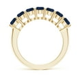 thumbnail image 2 of ANGARA Natural Half Eternity Seven Stone 2.31 ct Blue Sapphire Wedding Band in 14K Yellow Gold for Women (Size-4mm) | September Birthstone, Anniversary, Jewelry Gift for Women | Natural Sapphire Ring, 2 of 9