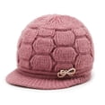 thumbnail image 2 of Ksopiavobs Women's Visor Beanie Trendy Warm Hat Winter Wool Lined Elastic Knitted Hat, 2 of 7