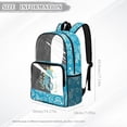 thumbnail image 7 of FKELYI Cartoon Sea Horse Print Clear Backpack for Girls & Boys 17 Inch Kids Backpacks Transprent School Book Bag with Multi-Pockets Casual Daypack for Elementary, 7 of 7
