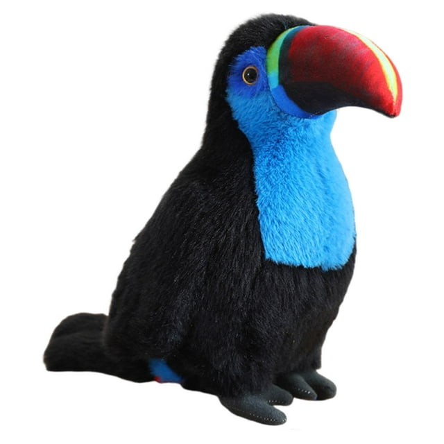 HILABEE Toucan Plush Toy Cartoon Soft Stuffed Doll for Festivals Living Room Holiday Blue