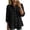A-Black, variant on 3/4 Length Sleeve Womens Tops Blouses Dressy Casual Shirts Button Solid Color Collared Pullover Elegant Fall Clothes Wine L
