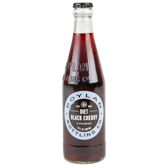 Boylan Bottling Co. 12 fl. oz. Diet Black Cherry Soda - 24/Case