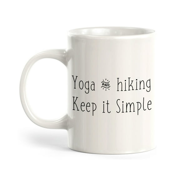 Yoga And Hiking Keep It Simple, Tomorrow (Crossed Out) 11oz Plastic Coffee Mug
