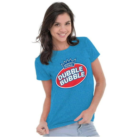Dubble Bubble Original Candy Logo Women's T Shirt Ladies Tee Brisco Brands S