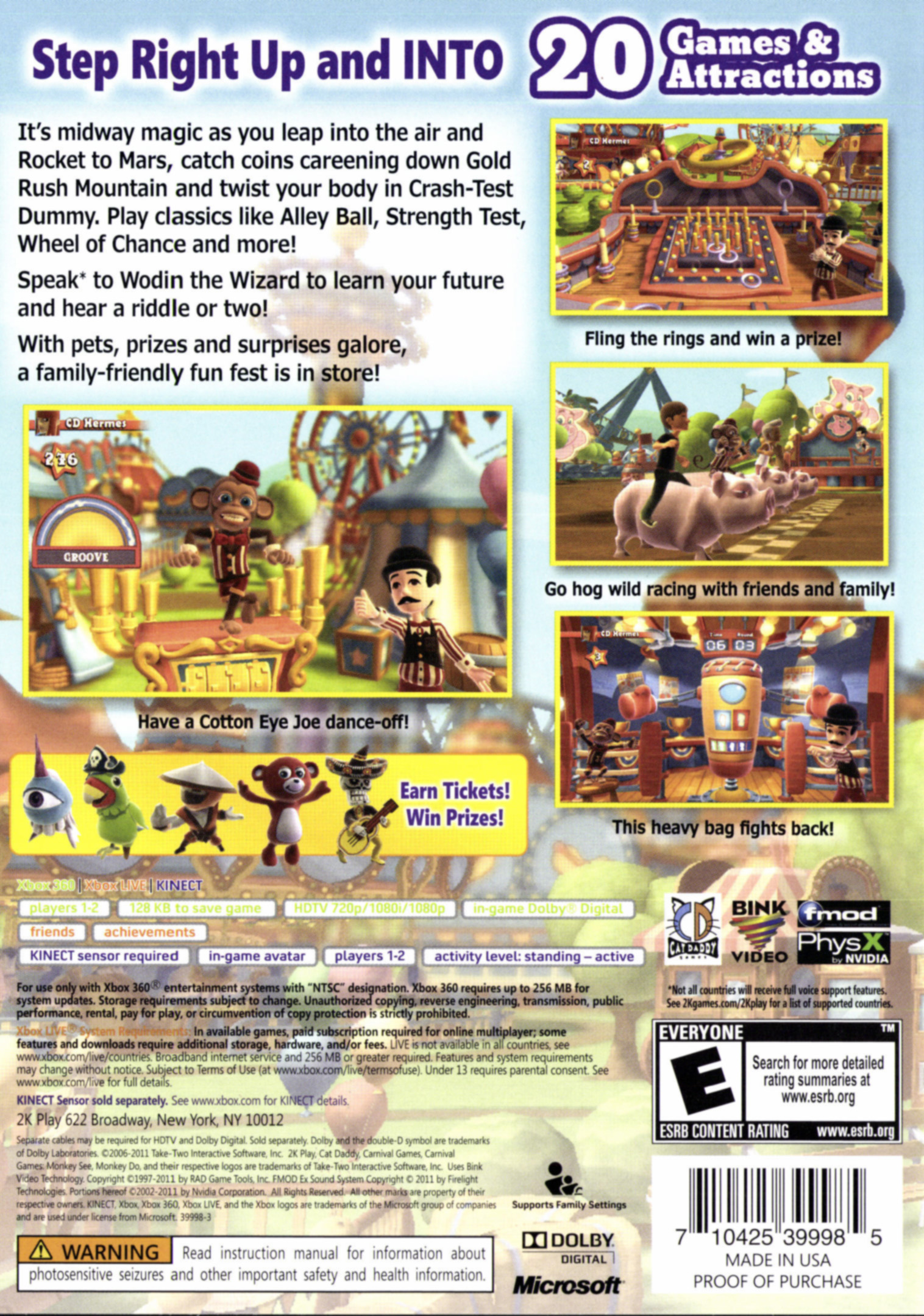 Used Carnival Games Monkey See Monkey Do - Xbox 360 (Used) - image 2 of 5