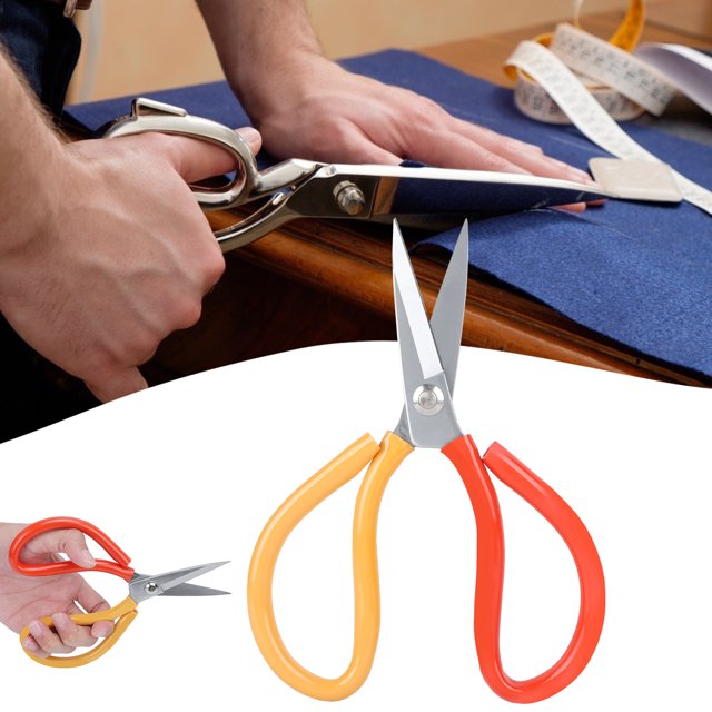 Alloy Steel Multipurpose Scissors Ergonomic Handle Left Right Hand Use Comfortable Grip for Fabric Leather Cutting