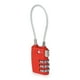 thumbnail image 3 of Cerraduras de la seguridad de la seguridad aprobada TSA Cerradura de la cerradura de la contraseña de la combinación de 3 dígitos (Rojo), 3 of 4