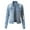 C-Light blue339, variant on DHFJKG Jean Jacket For Women Denim Ripped Long Sleeve Slim Fit Button Down Lapel Solid Color Shirts Casual Daily Wear Soft Outerwear