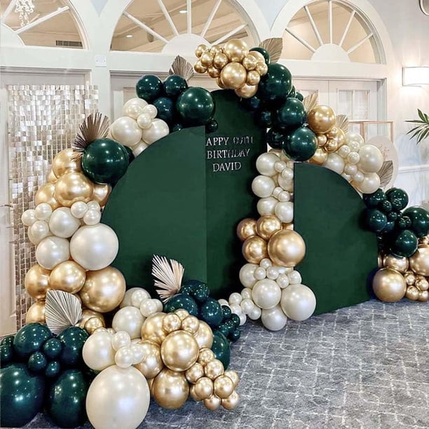 Kit de guirnaldas con globos Partycus, color verde esmeralda, relleno doble