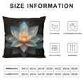 thumbnail image 5 of PRATYUS Floral Throw Pillow Cover,Magic White Lotus Flower on Black Background Decorative Couch Sofa Bedroom Pillow Cases for Men/Women/Girls/Boy/Children Room 24x24in, 5 of 5