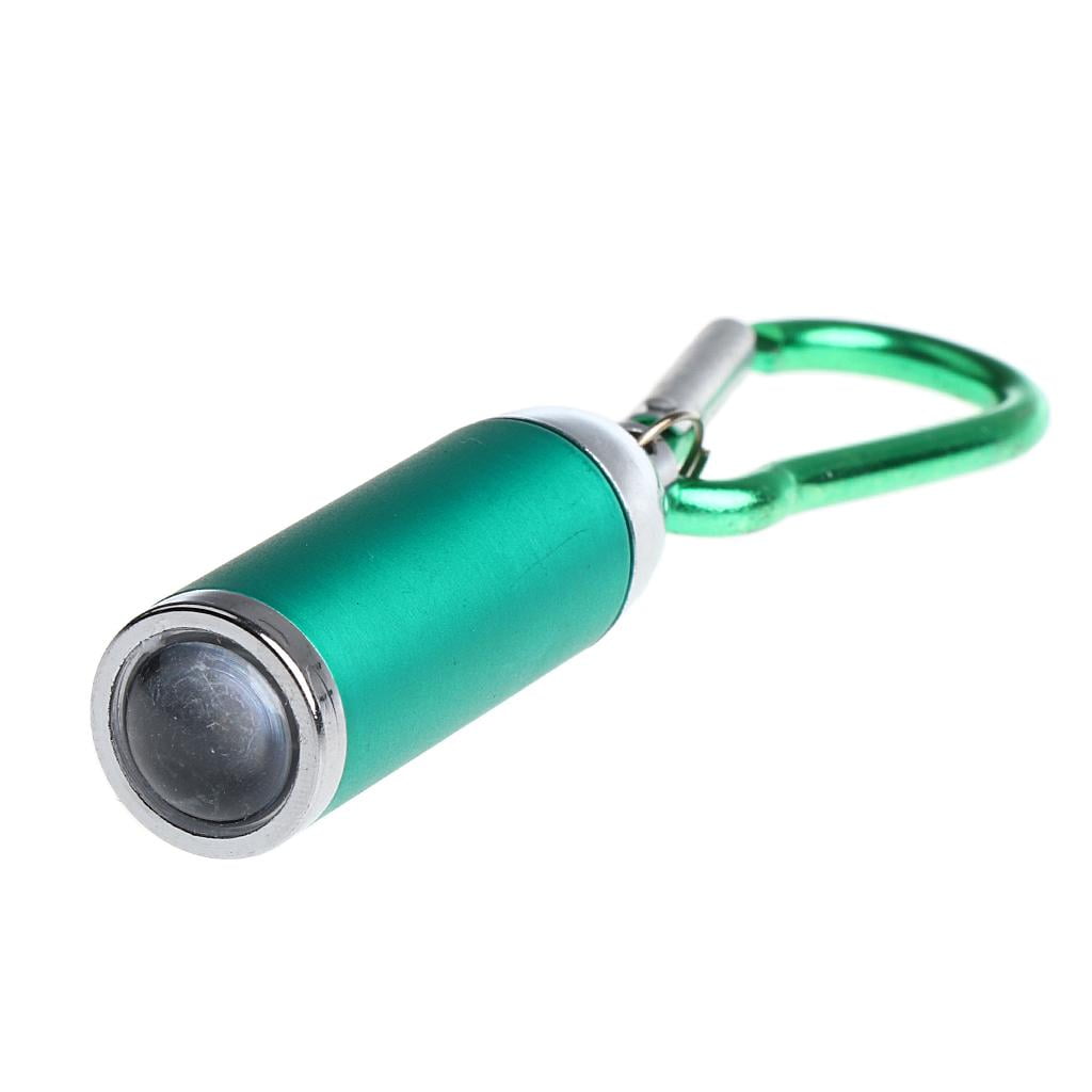 Ring 8 LED Mini Bright Camping Light Lamp Torch Pen w Pocket Clip & 3x Batteries 