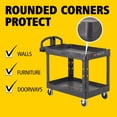 thumbnail image 5 of BRUTE Heavy Duty Ergo Handle Utility Cart, Lipped Shelf, Medium, Black, 5 of 8