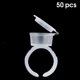 thumbnail image 2 of Palillo y aseo del tatuaje del tatuaje Tatuaje Tinta taza de pegamento taza de plástico Nail Art Anillos Maquillaje Pigmento Soporte claro con tapa de la tapa 50 piezas AweSitey CE001454-00, 2 of 7