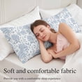 thumbnail image 5 of Blue Flower Body Pillow Covers 20"x60", Botanical Floral Vintage Wildflower Leaf Soft Brushed Microfiber Breathable Throw Pillow Covers, Pillowcase with Zipper for Couch Sofa Bedroom Living Room, 5 of 9