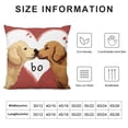thumbnail image 5 of Heduofu Valentines Day Dog Lumbar Pillow Cover Red Farmhouse Decorations Spring Holiday Decor Throw Cushion Case for Home Couch Polyester Linen White, 5 of 5