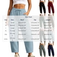 thumbnail image 2 of Women's Sweatpants Lounge with Elastic Waist Ladies' Wide Leg Curved Knife Casual Loose 9-inch Elastic Waist Drawstring Pocket Long Sweatpants Comfy Sweatpants for Women Gifts for Her, 2 of 8