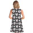 thumbnail image 2 of Bixox Robe Sans Manches à Imprimé Visage de HUSKY pour Femmes avec Poches, Robe Décontractée Longueur Genou pour l'Été-3TG, 2 of 7