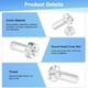 thumbnail image 2 of Uxcell Kit de Tornillos y Tuercas Hexagonales Transparentes de 30 Piezas, Tornillos de Cabeza Redonda de Acrílico Plástico M4x10mm, 2 of 7