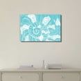 thumbnail image 2 of wall26 - Canvas Wll Art - Seashell on Teal Ocean Theme Background - Giclee Print and Stretched Gallery Wrap | Modern Home Art Ready to Hang - 12"x18", 2 of 4