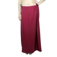 thumbnail image 2 of Sari Petticoat Stitched Indian Saree Petticoat Adjustable Waist Sari Skirt (Berry), 2 of 7