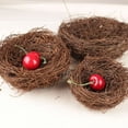thumbnail image 2 of RichLink 6-12cm Round Rattan Bird Nest Easter Decoration Bunny Eggs Artificial Vine Nest For Home Garden Decor Happy Easter Party Supply, 2 of 6