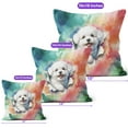 thumbnail image 4 of Funny Watercolor Adorable Bichon Frise Peeking Through Torn Paper Effect Pillow Cushion Double Sided Bichons Dog Lovers Gifts Idea Throw Pillow - 00026, 4 of 4