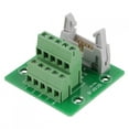thumbnail image 3 of Male Header Terminal Block Connector, Screw Terminal Block, PLC Adapter Interface, DIN Rail Mounting Bracket,  PCB Carrier, Green, 51x50mm, 1A Rated Current, 3 of 7
