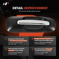 thumbnail image 3 of A-Premium Front Right Passenger Side Exterior Door Handle Compatible with Dodge Grand Caravan 2001-2007, Caravan 2001-2007 & Chrysler Town & Country 2001-2007, Voyager 2001-2003, 3 of 6