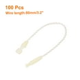 thumbnail image 2 of Uxcell Cotton Hang Tag String Snap Lock Price Tag Fastener Ties 100 Pcs Beige 3.2 in, 2 of 7