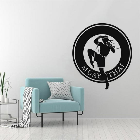 Muay Thai Kickboxing Club Sticker Boxer Car Decal Free Combat Vinyl Striker Wall Decor Mixed Martial Arts Club Decals 30x32cm