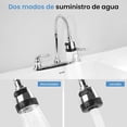 thumbnail image 4 of Grifo de Cocina, Inoxidable Mezcladora para Fregadero 360° Giratorio, Agua Caliente y Fría llaves para Fregadero de Cocina 3 cuartos de galón y 4 cuartos de galón para verduras, 4 of 7