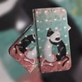 thumbnail image 4 of Case for Honor 50 LITE Cover Magnetic 3D Pattern Wallet Flip Case With Strap - Black cat and white cat, 4 of 5