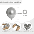 thumbnail image 2 of Decoracion Fiesta Cumpleaños #12 Metal Globos 50 Xtellar plateado, 2 of 3