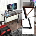thumbnail image 6 of CL.HPAHKL L Shaped Computer Desk, 50 Inch Corner Gaming Desk with Monitor Riser Stand Corner Computer Desk with Large Desktop Computer Table Desk for Home Office Gaming Writing Study, Brown, 6 of 16