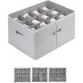 thumbnail image 1 of FloreceBien Organizador de zapatos grande para armario (22 pulgadas de largo x 17 pulgadas de ancho x 13 pulgadas de alto) - Contenedores de almacenamiento de zapatos ajustables, se adapta a 12 pares, 1 of 7