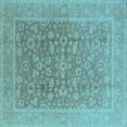thumbnail image 1 of Ahgly Company Indoor Square Oriental Light Blue Traditional Area Rugs, 7' Square, 1 of 4