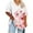 Pink, variant on Erwazi Plus Size Tops for Women Summer Oversized T Shirts Floral Printed Blouses Short Sleeve V-Neck Tunic Loose Tees