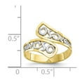 thumbnail image 3 of Solid 10k Yellow Gold Two Toned Filigree Ring Band Size 8, 3 of 6