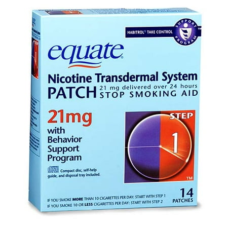 Equate Step 1 Nicotine Patch, 21 Mg