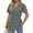 1 Grey Green, variant on Fantaslook Women Tops V Neck Short Sleeve Shirts Dressy Casual Summer Tops Fashion Tunic Blouses