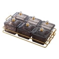 thumbnail image 2 of jifeng Appetizer Serving Tray with Rack Seasoning Jar for Party Living Room Wedding Gray, 2 of 9