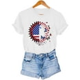 thumbnail image 7 of Women's T-shirts Independence Day Tops Short Sleeves Crew Neck T-shirt for Women with Printed Graphic Simple Pattern Summer Casual Daily Outfit Essentials Ship in 2 Days, 7 of 7