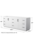 thumbnail image 4 of Wyndham Collection Miranda 84" Plywood Double Bathroom Vanity in White/Black, 4 of 5
