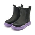 thumbnail image 2 of Girls Ankle Boots for Kids Side Zipper Dress Booties Comfortable Low Heel Fashion Casual Boot Indoor Outdoor, 2 of 5